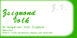 zsigmond volk business card